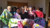 On October, 25, Make A Difference Day, the Morgan Park Juniors made 22 fleece blankets for the Beacon Therapeutic preschool students.